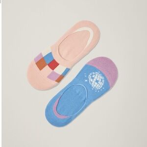 NEW! Pact Disco Lovin' No-Show Socks Size 6-10 New with Tags.
